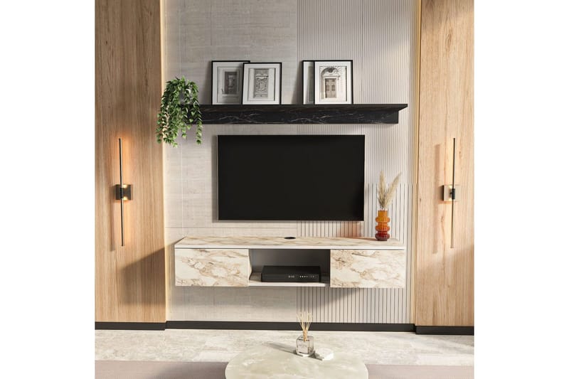 Sovric TV-taso 140 cm - Valkoinen - Huonekalut - TV- & Mediakalusteet - Tv taso & Mediataso