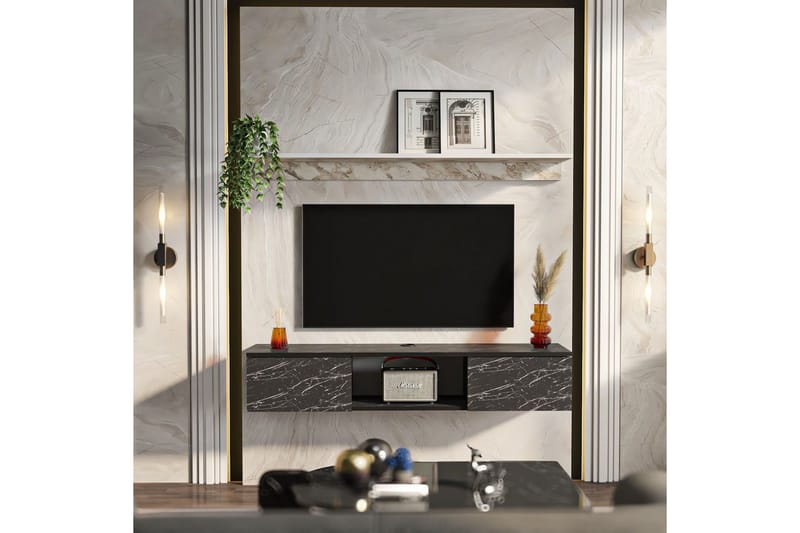 Sovric TV-taso 140 cm - Valkoinen - Huonekalut - TV- & Mediakalusteet - Tv taso & Mediataso