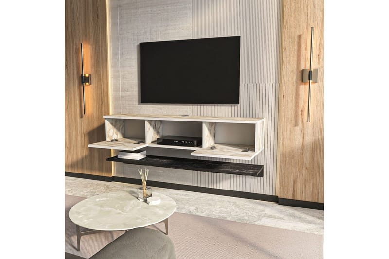 Sovric TV-taso 140 cm - Valkoinen - Huonekalut - TV- & Mediakalusteet - Tv taso & Mediataso