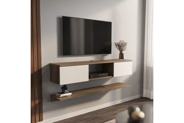 Sovric TV-taso 140 cm - Pähkinä/Valkoinen - Huonekalut - TV- & Mediakalusteet - Tv taso & Mediataso