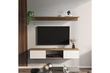 Sovric TV-taso 140 cm - Pähkinä/Valkoinen - Huonekalut - TV- & Mediakalusteet - Tv taso & Mediataso