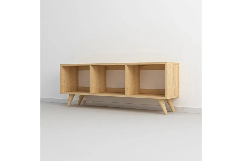 Springhill lattiaseisova tv-taso 120 cm säilytyksellinen maalattu puu, Beige