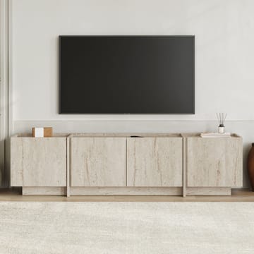 Sylvenn TV- ja mediapenkki 180 cm, puisella säilytystilalla - Beige - Huonekalut - TV- & Mediakalusteet - Tv taso & Mediataso