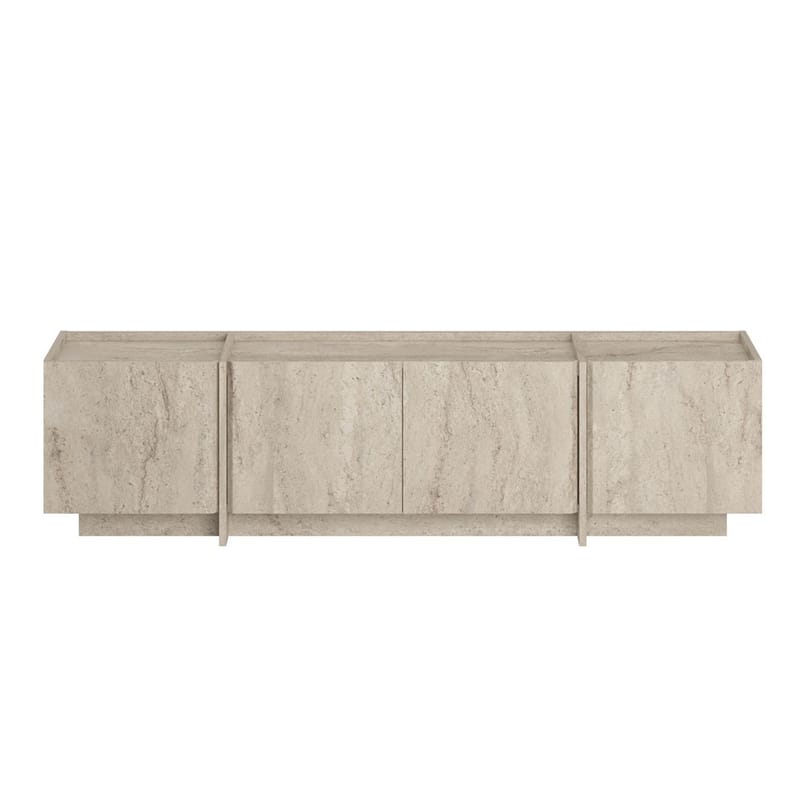Sylvenn TV- ja mediapenkki 180 cm, puisella säilytystilalla - Beige - Huonekalut - TV- & Mediakalusteet - Tv taso & Mediataso
