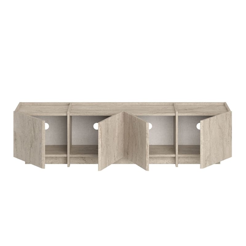 Sylvenn TV- ja mediapenkki 180 cm, puisella säilytystilalla - Beige - Huonekalut - TV- & Mediakalusteet - Tv taso & Mediataso