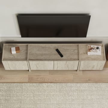 Sylvenn TV- ja mediapenkki 180 cm, puisella säilytystilalla - Beige - Huonekalut - TV- & Mediakalusteet - Tv taso & Mediataso