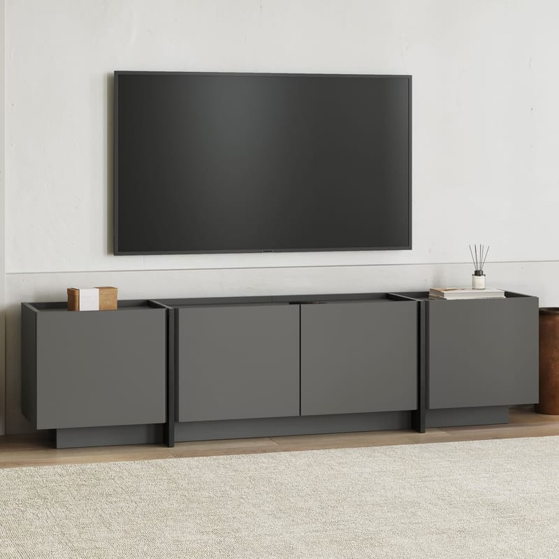 Sylvenn TV-taso 180 cm - Antrasiitti/Musta - Huonekalut - TV- & Mediakalusteet - Tv taso & Mediataso