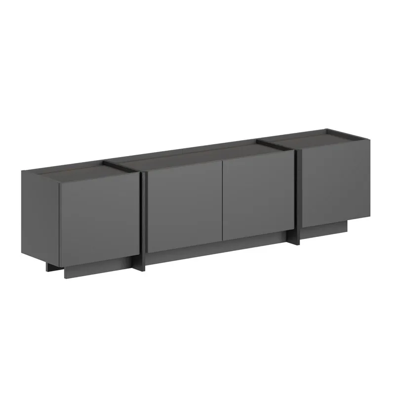 Sylvenn TV-taso 180 cm, Antrasiitti/Musta