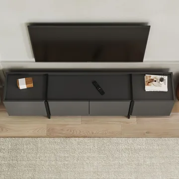 Sylvenn TV-taso 180 cm - Antrasiitti/Musta - Huonekalut - TV- & Mediakalusteet - Tv taso & Mediataso