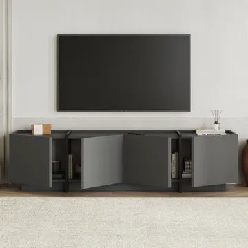 Sylvenn TV-taso 180 cm - Antrasiitti/Musta - Huonekalut - TV- & Mediakalusteet - Tv taso & Mediataso