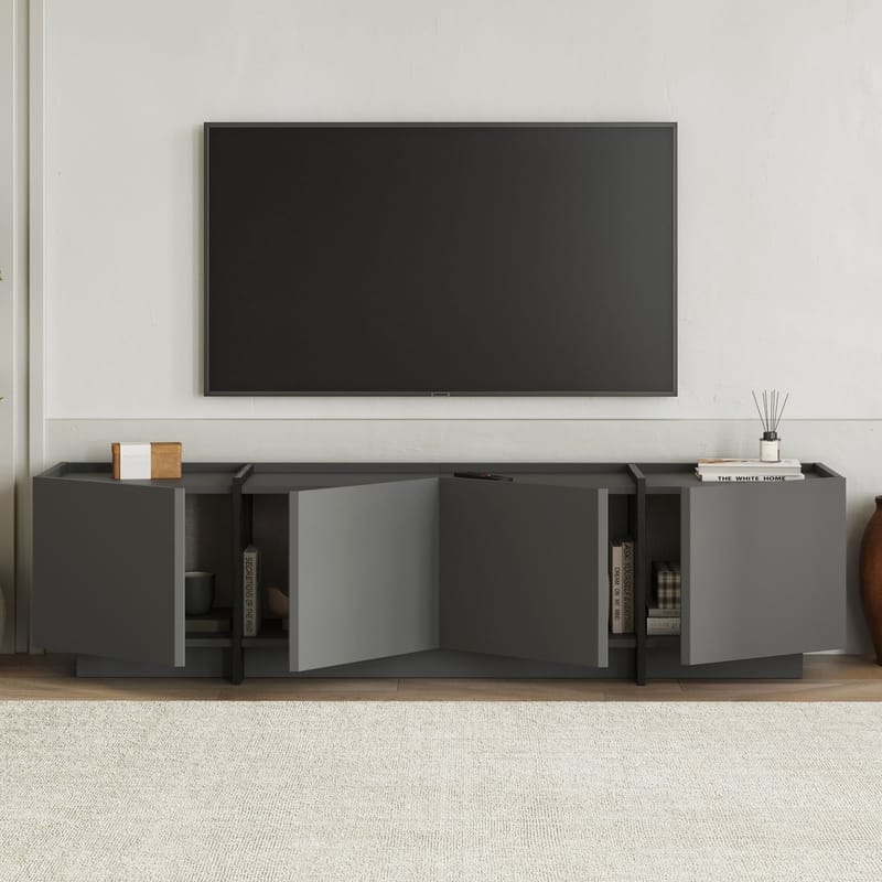 Sylvenn TV-taso 180 cm - Antrasiitti/Musta - Huonekalut - TV- & Mediakalusteet - Tv taso & Mediataso