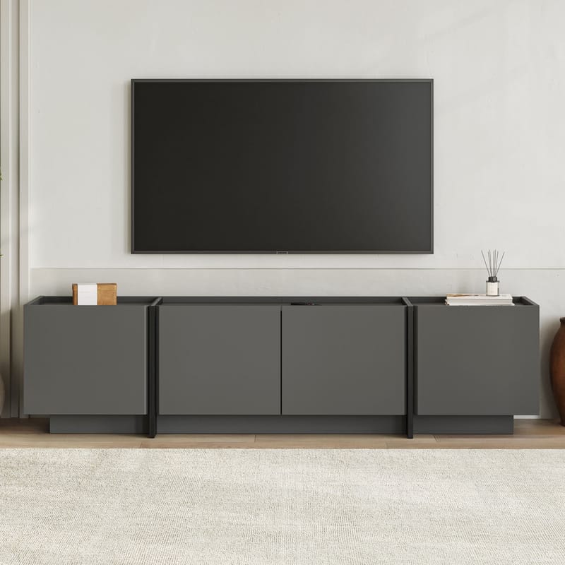 Sylvenn TV-taso 180 cm - Antrasiitti/Musta - Huonekalut - TV- & Mediakalusteet - Tv taso & Mediataso