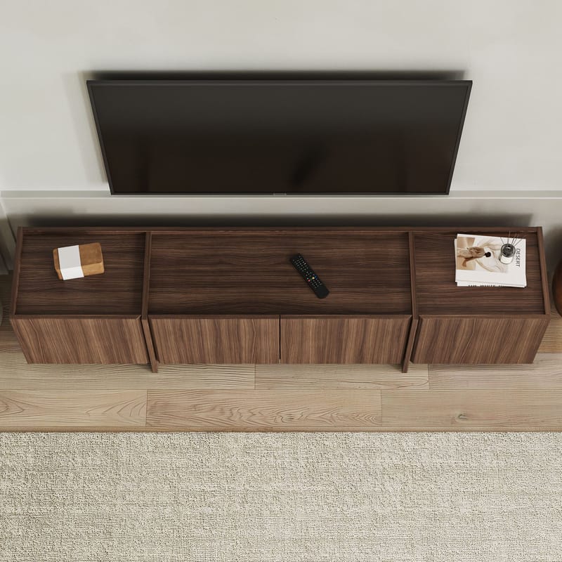 Sylvenn TV-taso 180 cm - Milano Walnut - Huonekalut - TV- & Mediakalusteet - Mediajalusta & seinäteline