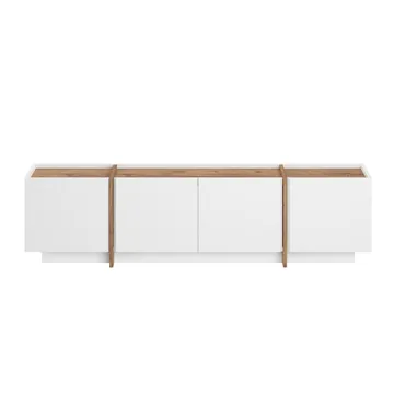 Sylvenn TV-taso 180 cm - Valkoinen ja Atlantic Pine - Huonekalut - TV- & Mediakalusteet - Tv taso & Mediataso