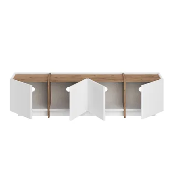 Sylvenn TV-taso 180 cm - Valkoinen ja Atlantic Pine - Huonekalut - TV- & Mediakalusteet - Tv taso & Mediataso