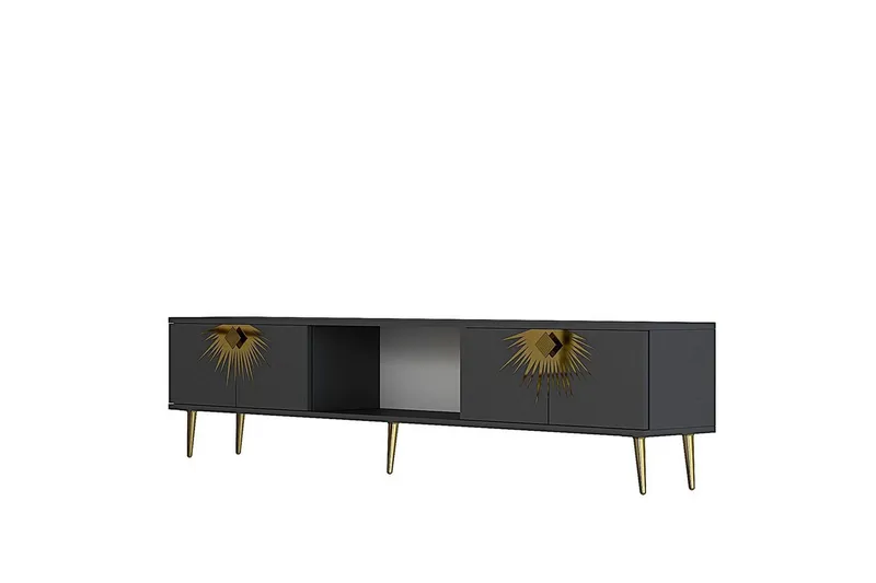 Tari TV-taso 150 cm - Antrasiitti/Keltainend - Huonekalut - TV- & Mediakalusteet - Tv taso & Mediataso