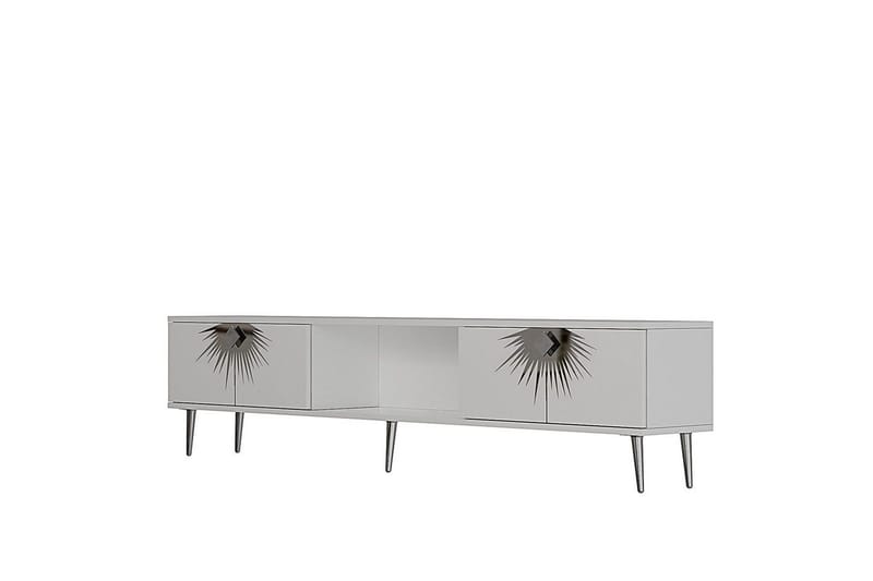 Tari TV-taso 150 cm, Valkoinen/Hopea
