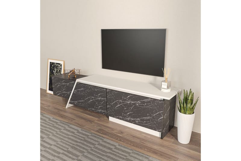 Tavros TV-taso 180 cm - Harmaa/Valkoinen - Huonekalut - TV- & Mediakalusteet - Tv taso & Mediataso