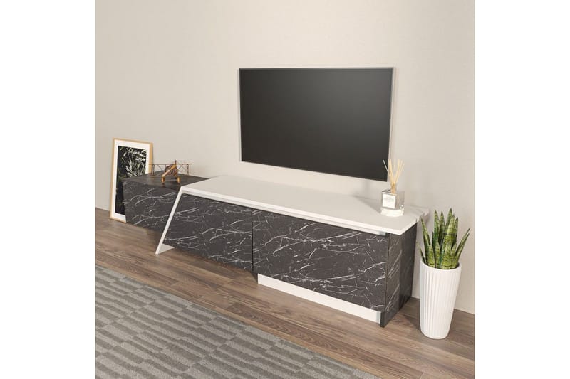 Tavros TV-taso 180 cm - Harmaa/Valkoinen - Huonekalut - TV- & Mediakalusteet - Tv taso & Mediataso