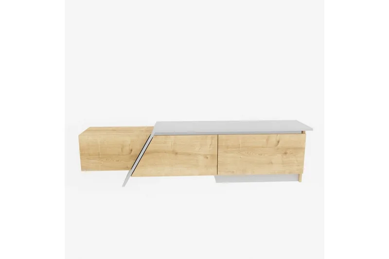 Tavros TV-taso 180 cm - Tammi/Valkoinen - Huonekalut - TV- & Mediakalusteet - Tv taso & Mediataso