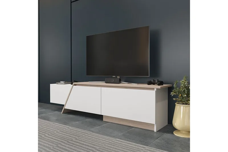 Tavros TV-taso 180 cm - Valkoinen - Huonekalut - TV- & Mediakalusteet - Tv taso & Mediataso