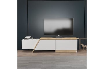 Tavros TV-taso 180 cm - Valkoinen/Tammi - Huonekalut - TV- & Mediakalusteet - Tv taso & Mediataso