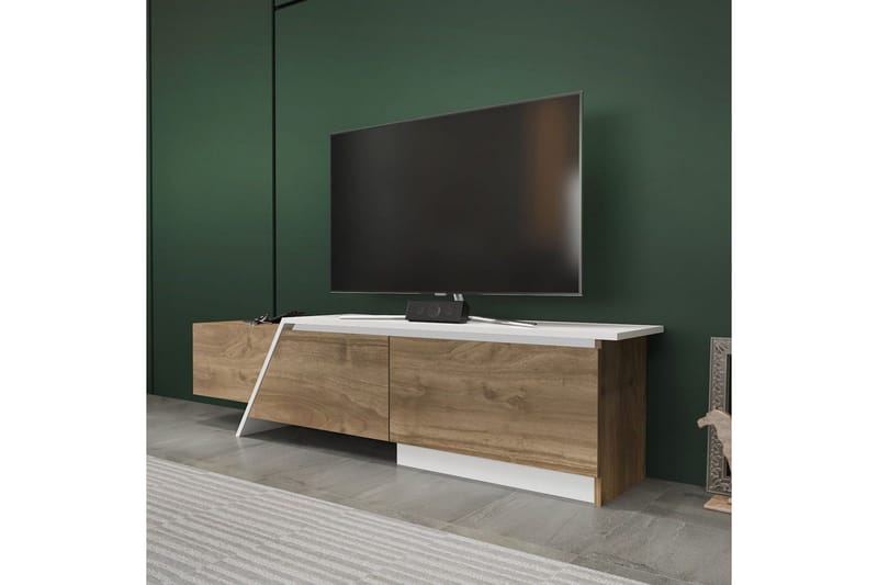 Tavros TV-taso 180 cm - Pähkinä/Valkoinen - Huonekalut - TV- & Mediakalusteet - Tv taso & Mediataso