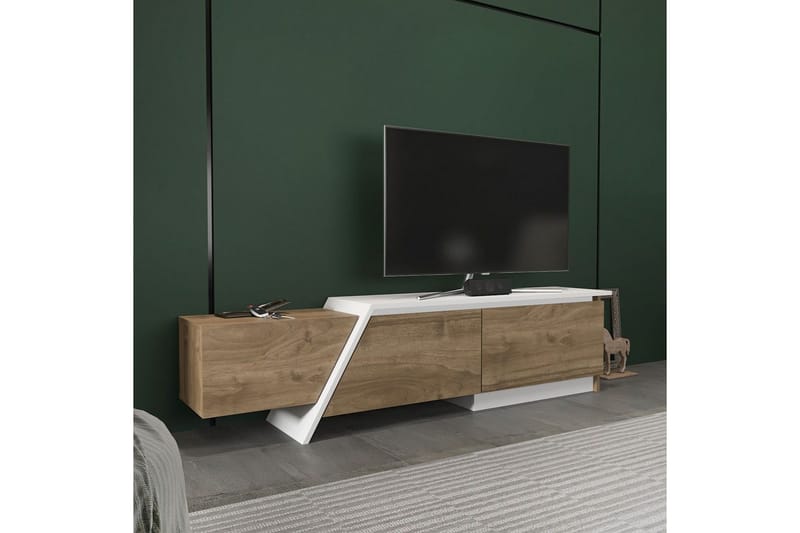 Tavros TV-taso 180 cm - Pähkinä/Valkoinen - Huonekalut - TV- & Mediakalusteet - Tv taso & Mediataso