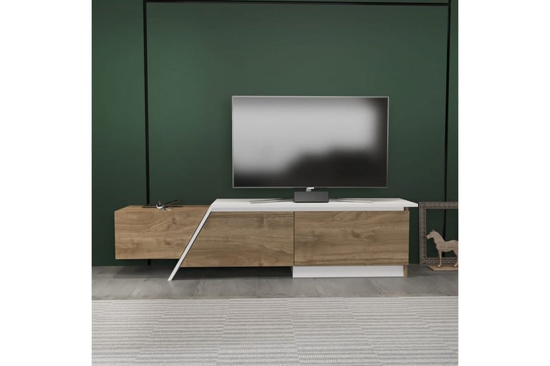 Tavros TV-taso 180 cm - Pähkinä/Valkoinen - Huonekalut - TV- & Mediakalusteet - Tv taso & Mediataso