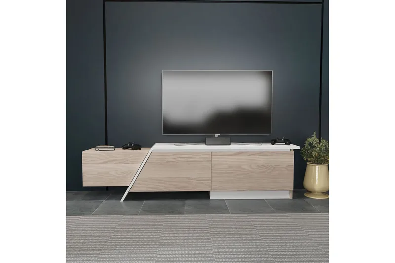 Tavros TV-taso 180 cm - Punainen/Valkoinen - Huonekalut - TV- & Mediakalusteet - Tv taso & Mediataso