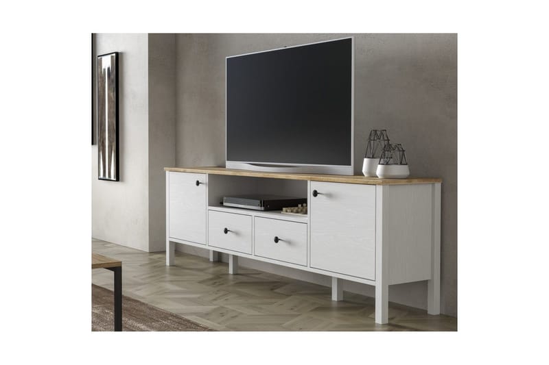 Thynor TV-taso 180 cm - Valkoinen - Huonekalut - TV- & Mediakalusteet - Tv taso & Mediataso