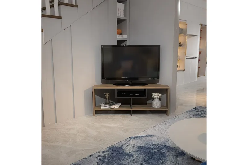 Torlin TV-taso 120 cm - Pähkinä/Valkoinen - Huonekalut - TV- & Mediakalusteet - Tv taso & Mediataso