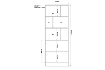 Torvin Kirjahylly 70 cm - Matta Valkoinen - Säilytys - Hylly - Kirjahylly