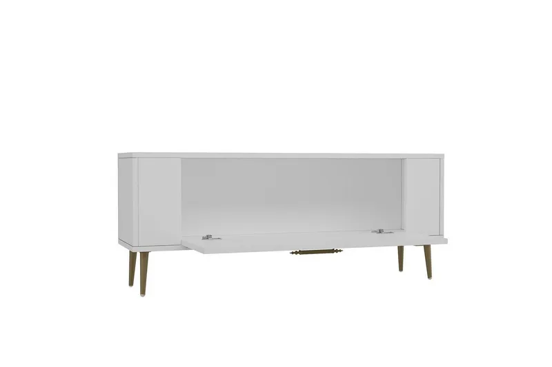 Tovren TV-taso 120 cm - Valkoinen/Keltainend - Huonekalut - TV- & Mediakalusteet - Tv taso & Mediataso