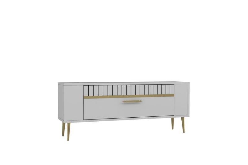 Tovren TV-taso 120 cm - Valkoinen/Keltainend - Huonekalut - TV- & Mediakalusteet - Tv taso & Mediataso