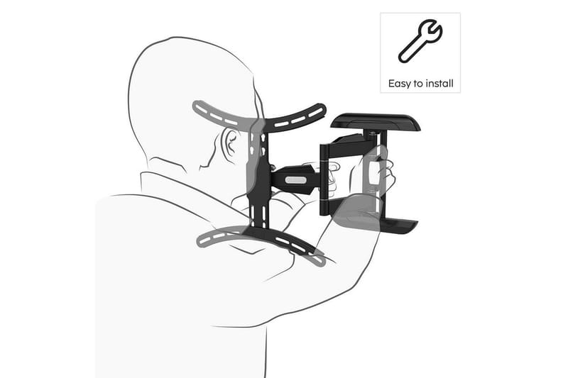 TV-seinäteline Hama VESA Full Motion Musta - Musta - Huonekalut - TV- & Mediakalusteet - Mediajalusta & seinäteline