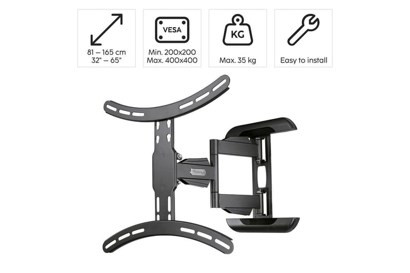 TV-seinäteline Hama VESA Full Motion Musta - Musta - Huonekalut - TV- & Mediakalusteet - Mediajalusta & seinäteline