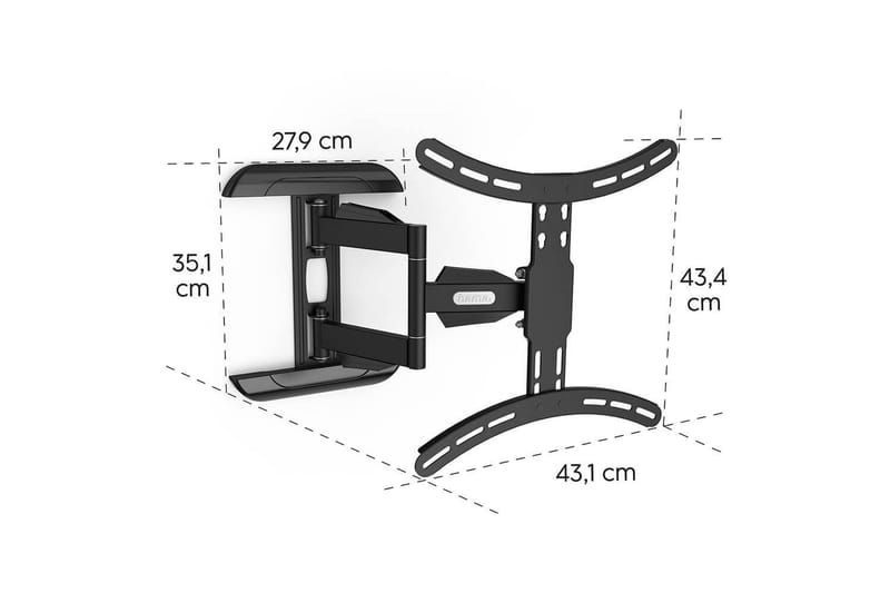 TV-seinäteline Hama VESA Full Motion Musta - Musta - Huonekalut - TV- & Mediakalusteet - Mediajalusta & seinäteline