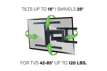 TV-seinäteline Sanus Vuepoint Täysi liike Jopa 90 - Musta - Huonekalut - TV- & Mediakalusteet - Mediajalusta & seinäteline