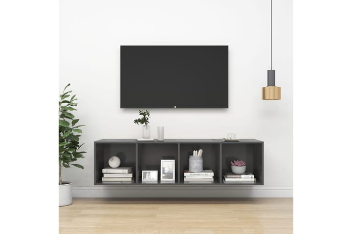 Seinäkiinnitettävä TV-taso korkeak. harm. 37x37x142,5cm levy - Mediajalusta & seinäteline - TV:n seinäteline