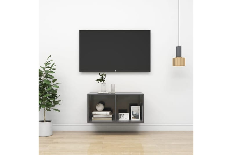 Seinäkiinnitettävä TV-taso korkeak. harm. 37x37x72 cm - Huonekalut - TV- & Mediakalusteet - Mediajalusta & seinäteline - TV:n seinäteline