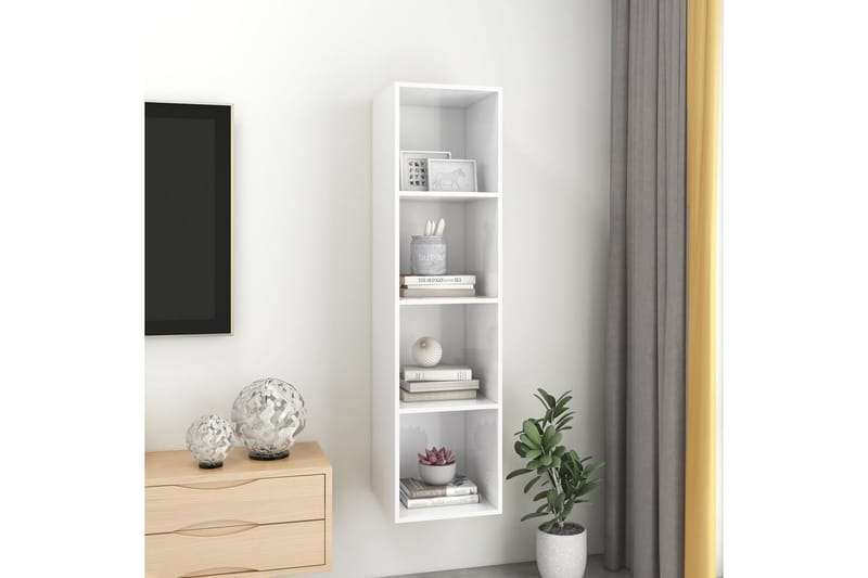Seinäkiinnitettävä TV-taso korkeak. valk. 37x37x142,5cm levy - Huonekalut - TV- & Mediakalusteet - Mediajalusta & seinäteline - TV:n seinäteline