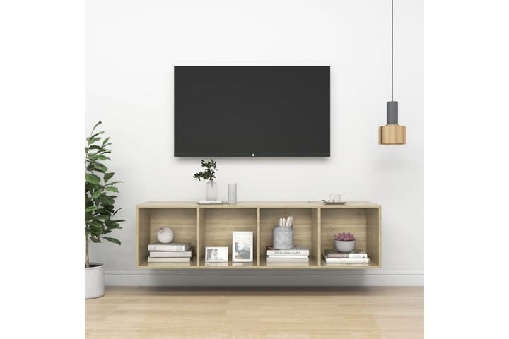 Seinäkiinnitettävä TV-taso Sonoma-tammi 37x37x142,5 cm levy - Mediajalusta & seinäteline - TV:n seinäteline