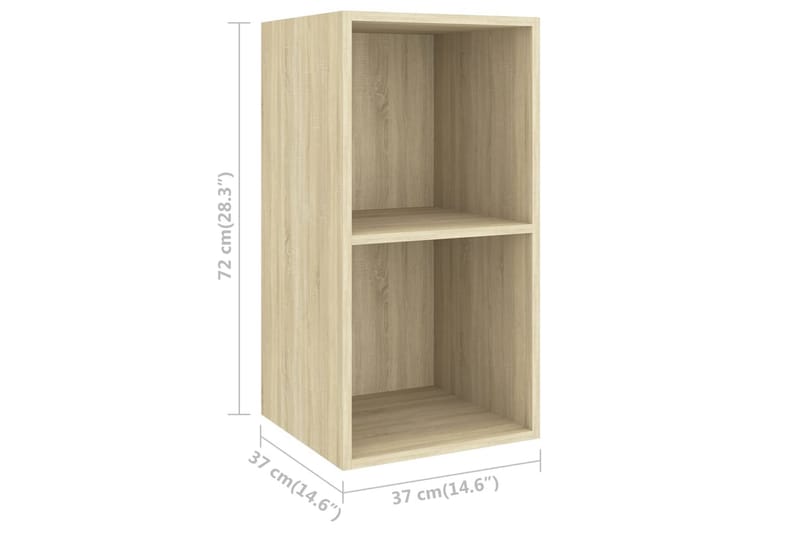 Seinäkiinnitettävä TV-taso Sonoma-tammi 37x37x72 cm - Huonekalut - TV- & Mediakalusteet - Mediajalusta & seinäteline - TV:n seinäteline