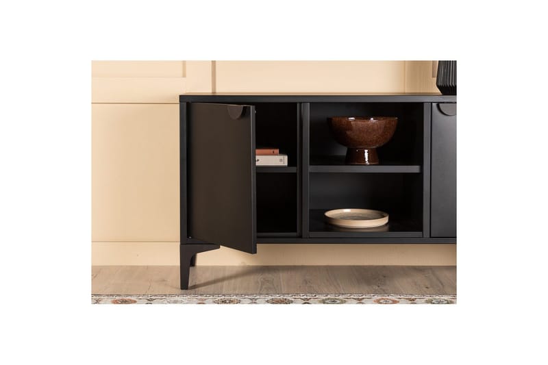 TV-taso Piring - Musta - Huonekalut - TV- & Mediakalusteet - Mediajalusta & seinäteline