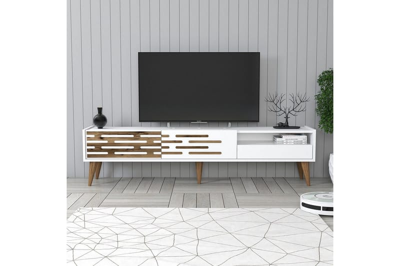 Valensiya TV-taso 180 cm - Valkoinen - Huonekalut - TV- & Mediakalusteet - Tv taso & Mediataso