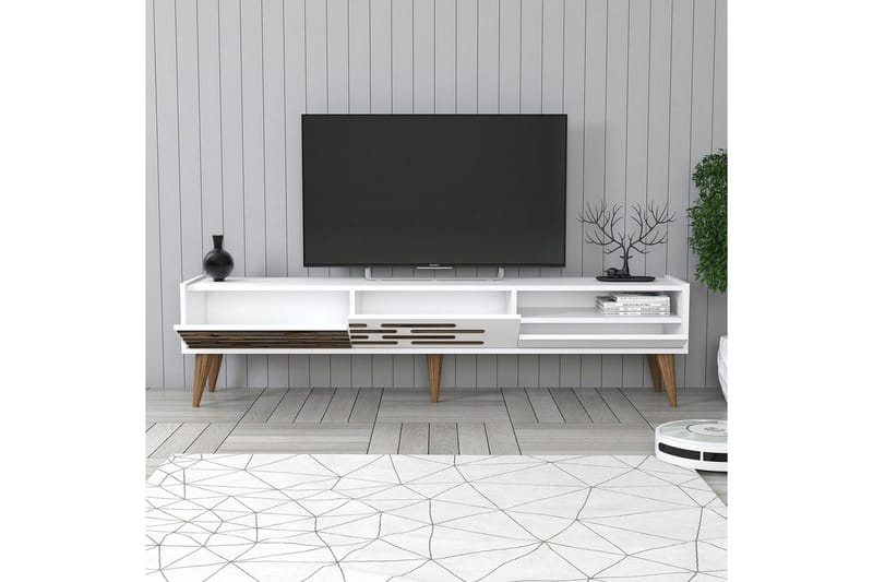 Valensiya TV-taso 180 cm - Valkoinen - Huonekalut - TV- & Mediakalusteet - Tv taso & Mediataso