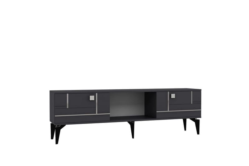 Varno TV-taso 150 cm - Antrasiitti/Hopea - Huonekalut - TV- & Mediakalusteet - Tv taso & Mediataso