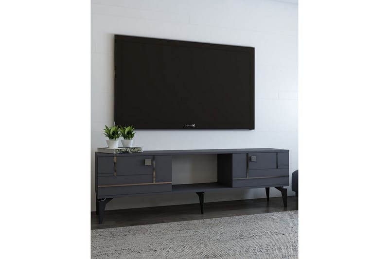 Varno TV-taso 150 cm - Antrasiitti/Hopea - Huonekalut - TV- & Mediakalusteet - Tv taso & Mediataso