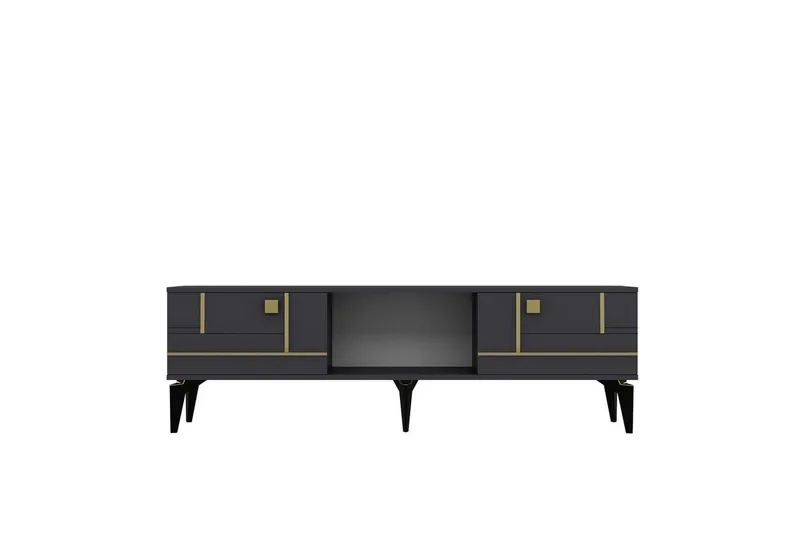 Varno TV-taso 150 cm - Antrasiitti/Keltainend - Huonekalut - TV- & Mediakalusteet - Tv taso & Mediataso